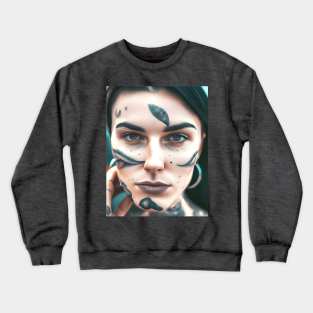 Urban Tribal Woman Crewneck Sweatshirt